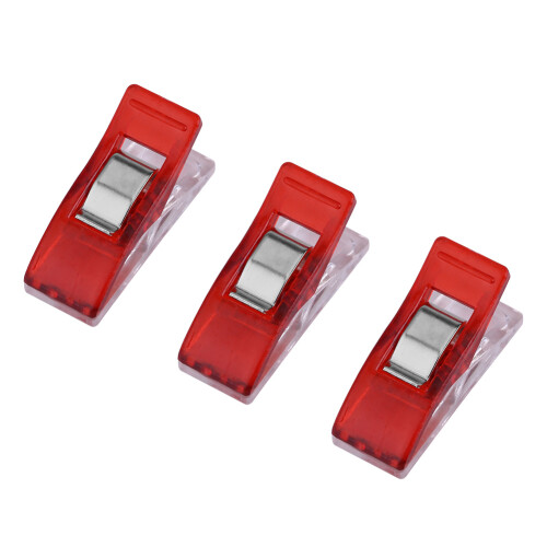 20 Pack Plastic Needlework Clips for Sewing Quilting and Knitting Red Color 1