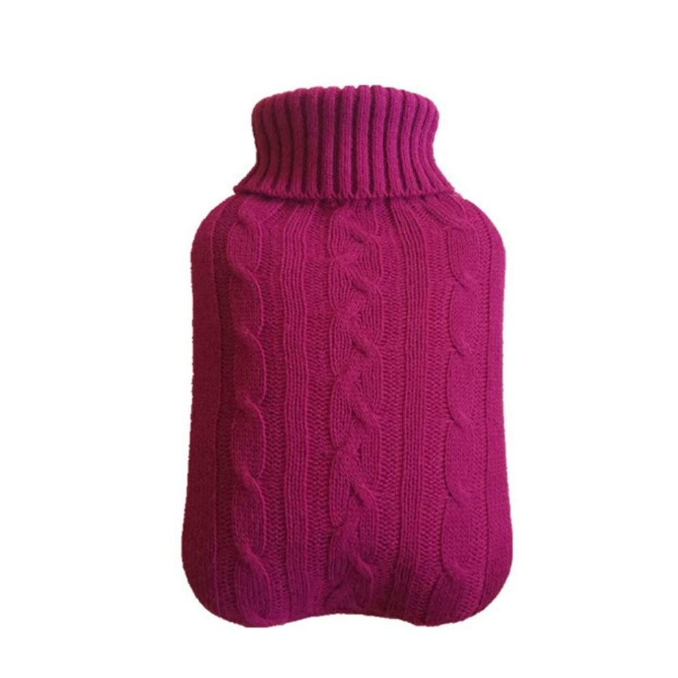 Red Hot Water Bottle 2000Ml Winter Removable Washable Cover, Coldproof Hot Water Bag, Hand Warmer Wire