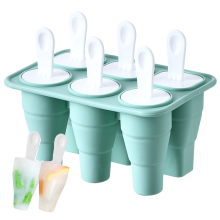 Formas de picolé patenteadas, livres de BPA, em silicone flexível para fácil desenformar, reutilizáveis para criar picolés, resistentes ao