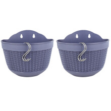 Home Decoration, Vertical Wall Mount Planter With Drainage Hooks, Hanging Flower Pot With Removable Water Storage Base Plate, Suitable For Indoor Outd