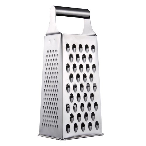 Kitchen Essential Grater, Comfortable Handle, Multipurpose Versatility, Sharp Stainless Steel Blades, Non-slip Base for Safe and Efficient Grating