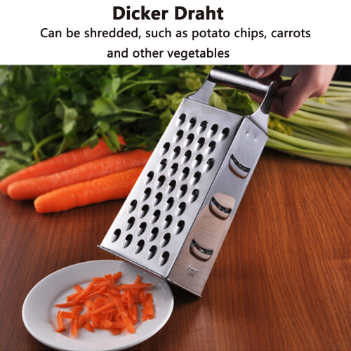 Kitchen Essential Grater, Comfortable Handle, Multipurpose Versatility, Sharp Stainless Steel Blades, Non-slip Base for Safe and Efficient Grating 1