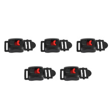5 Stück Motorradhelm Schnallen Schnellverschluss Kinnriemen Clip Schwarz & Rot