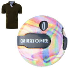 Golf Score Counter Clip Attachment, Up To 12 Shots With Reset Function, Iridescent Putting Clicker