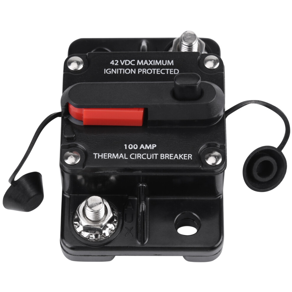 12V-42V Car Stereo Inline Circuit Breaker 100A Manual Reset Overcurrent Switch 3371362965489