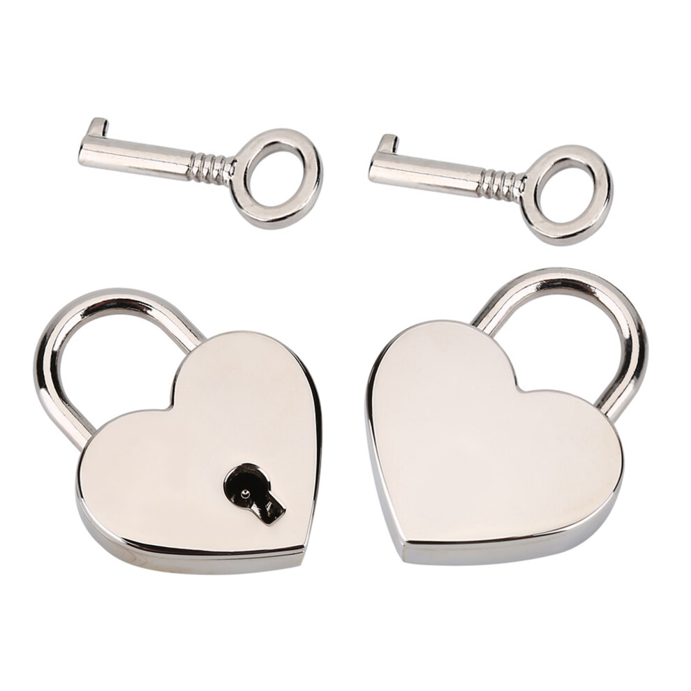 Metal Heart Padlock With Skeleton Key - Perfect For Jewelry Boxes 8461362965260