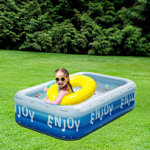 Pool Inflatable Rectangular UVResistant Pool For Adults And Kids Backyard Beach Summer Water Toys 1