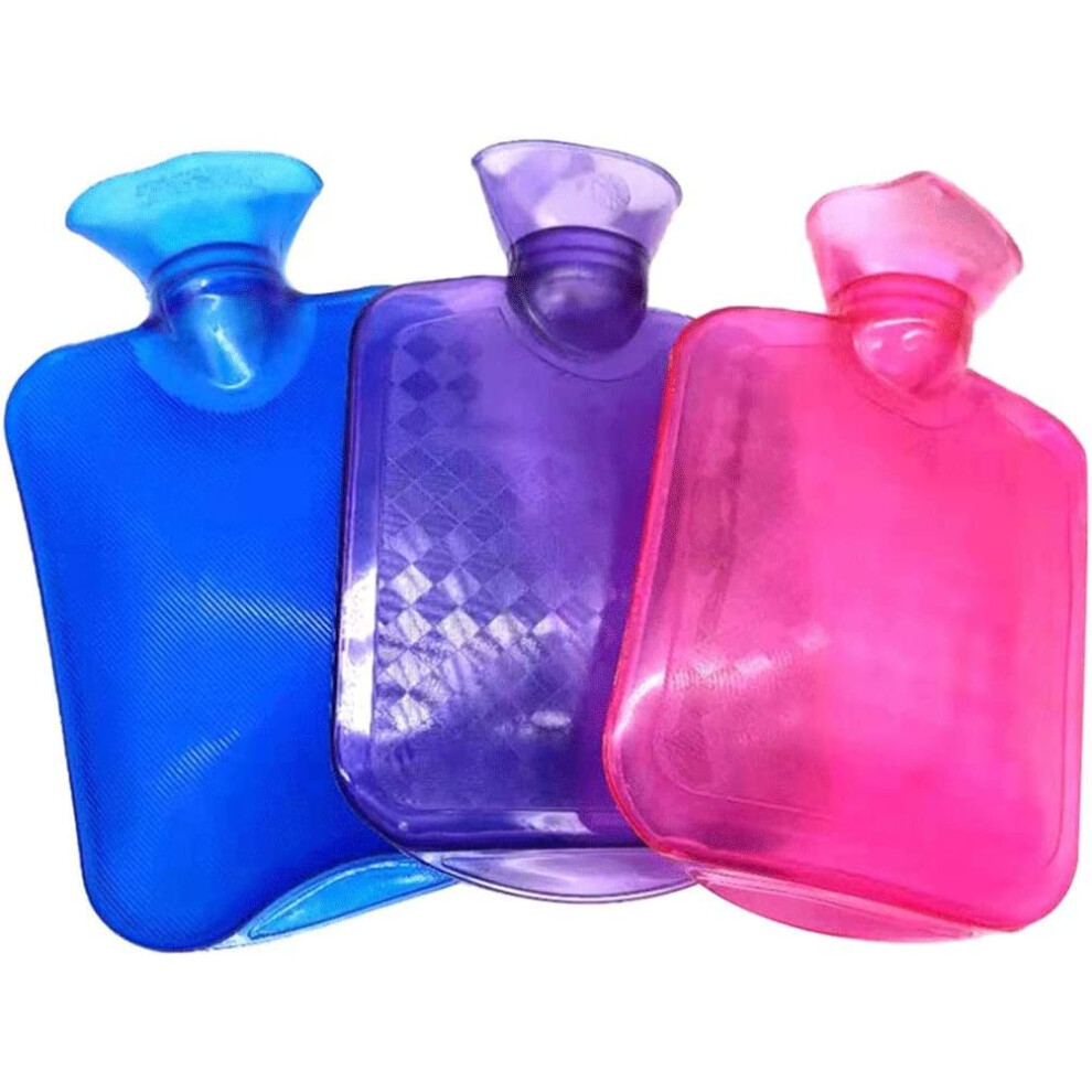 Hot Water Bottle 2000ml Thick Rubber Portable Winter Warmer Bag Hand And Foot Warmth Color K And P