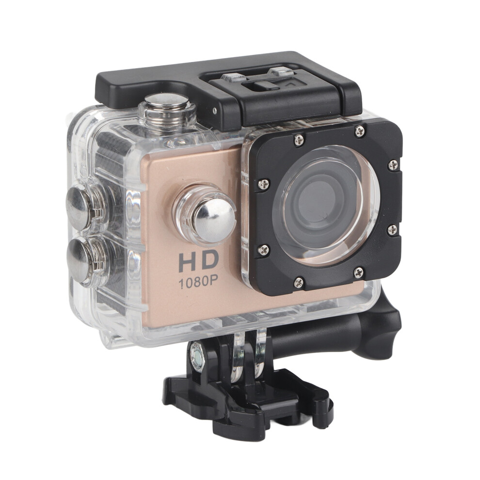 Mini Dv Action Camera With 30M Waterproof For Extreme Sports Gold 5081362968479