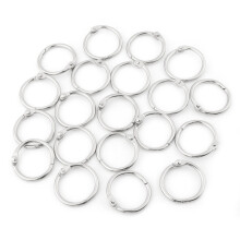 High Quality 20PCS Sturdy 30mm Hinged Rings for Loose Leaf & Key Holders