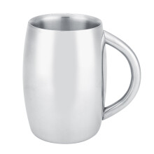 Caneca de aço inoxidável com parede dupla, presente ideal para amantes de café, boca lisa para uma degustação confortável, aço inoxidável de