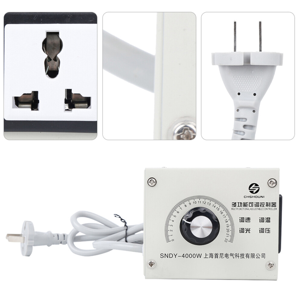 4000W Variable Voltage Controller For Motor Speed & Fan Control Ac 0V-220V 3381362969950