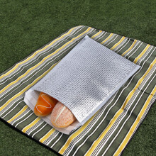 Food Storage Aluminum Bags 10pcs Disposable Insulated Cooler Silver 25x30cm