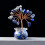 Natural crystal brokens stone wealth tree ornament-Blue 4