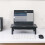 Multifunctional Computer Risers Steel Base Office Desk-White 5