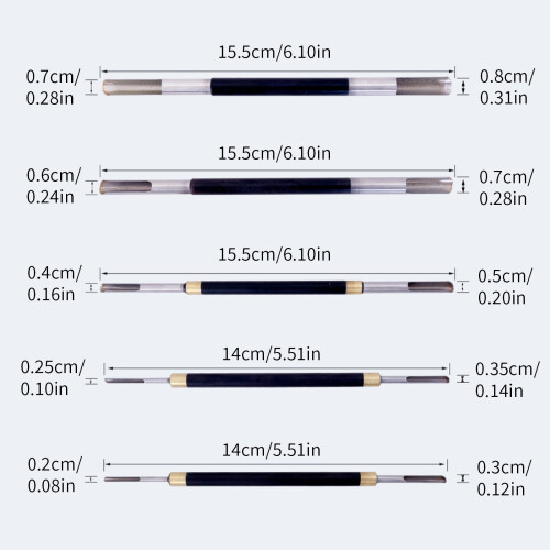 5Pcs Double Tip Ceramic Trimming Tool Stainless Steel Pottery 2