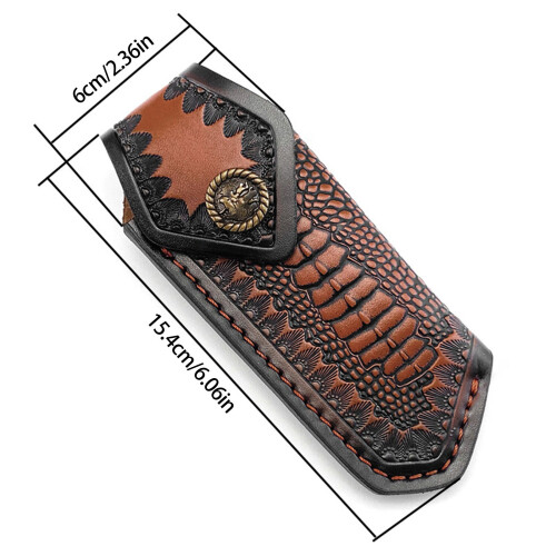 Leather Blade Protector Secure Folding Cutter Cover With Belt 2
