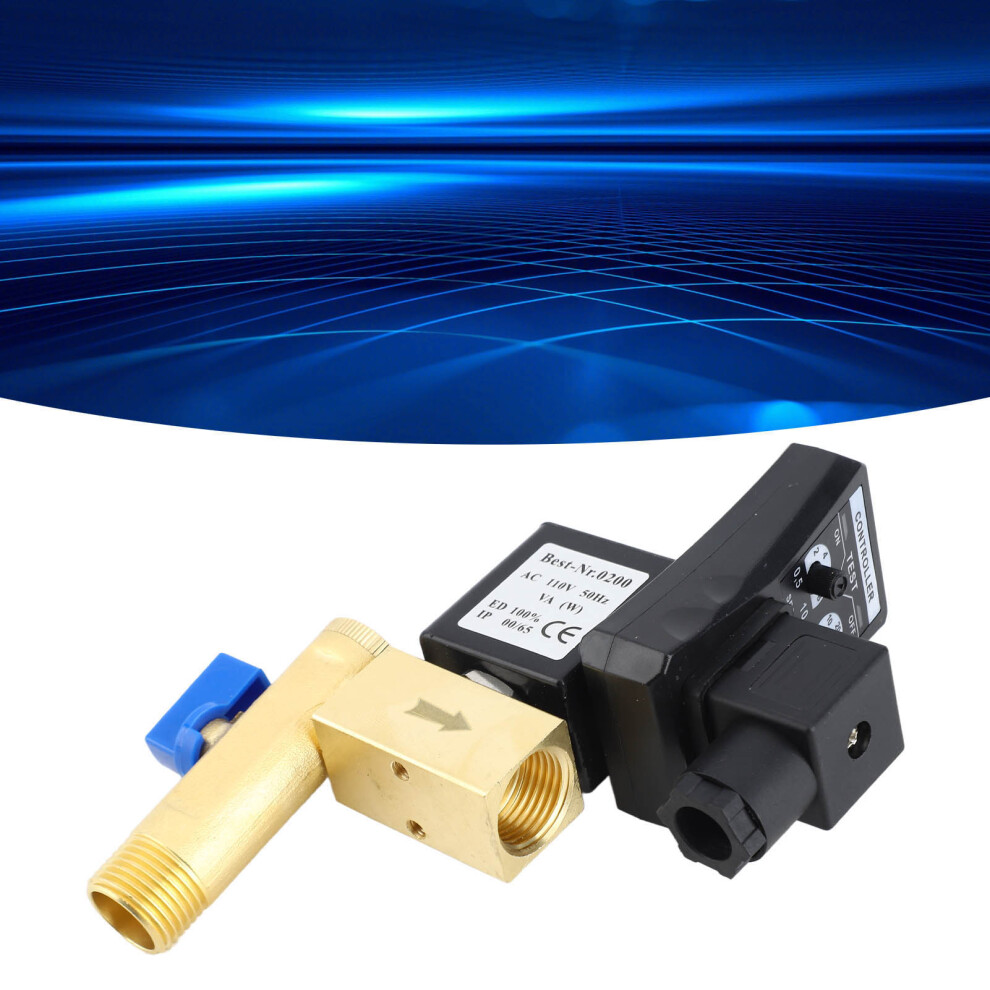 Air Compressor Condensate Drain Valve G1/2 Dn15 Electronic Timed Ac110v 6931362971117