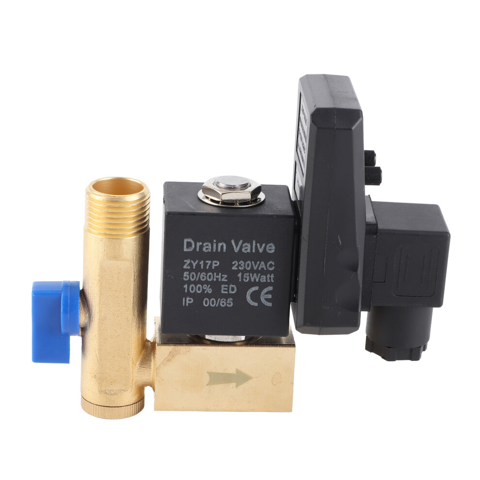 Electric Drain Valve G1/2 Dn15 For Air Compressor Condensate Ac230v 8351362971128