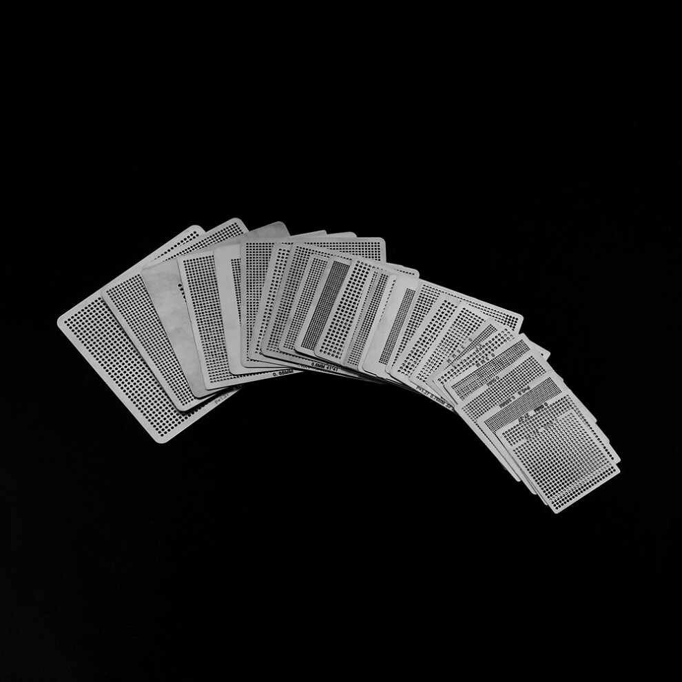 Universal 27Pcs Heat Resistant Bga Reballing Templates For Soldering 9351362972117
