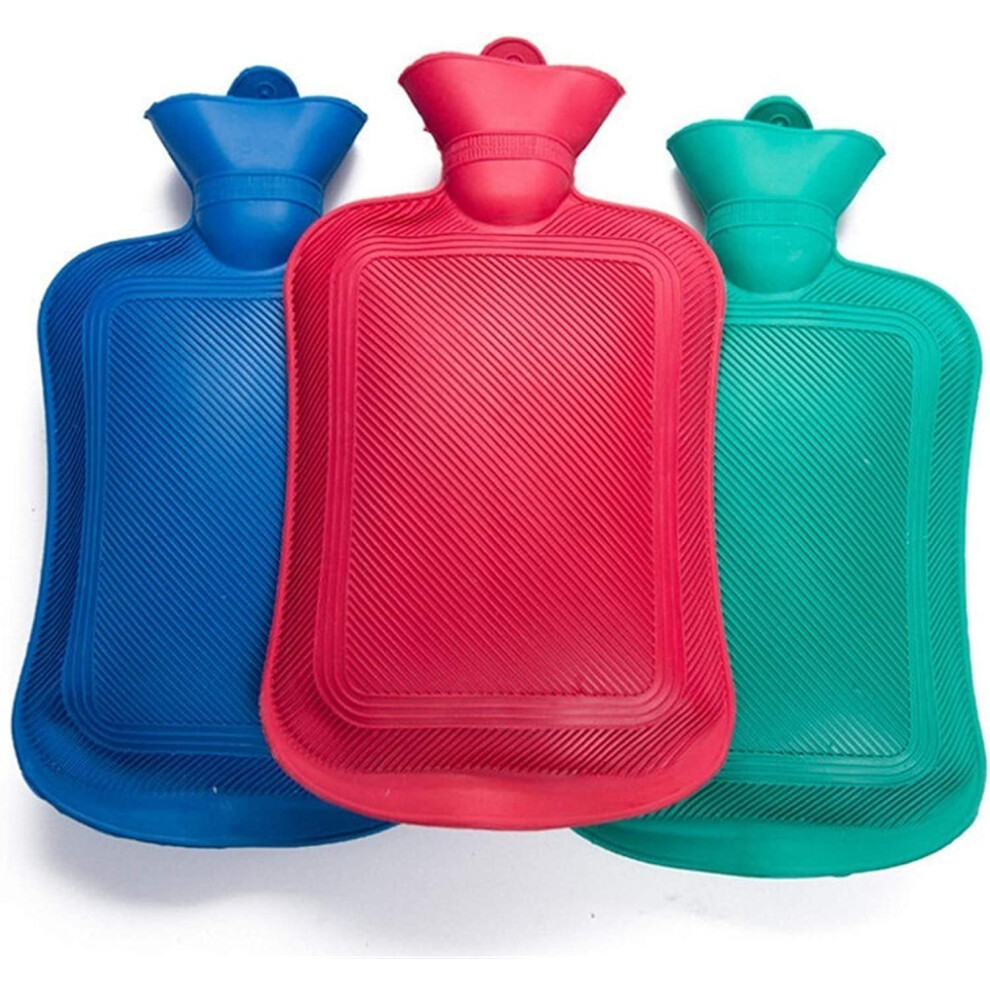 Hot Water Bottle 2000ml Thick Rubber Portable Winter Warmer Hand Warmer Feet Warm Warming Bag Color A K