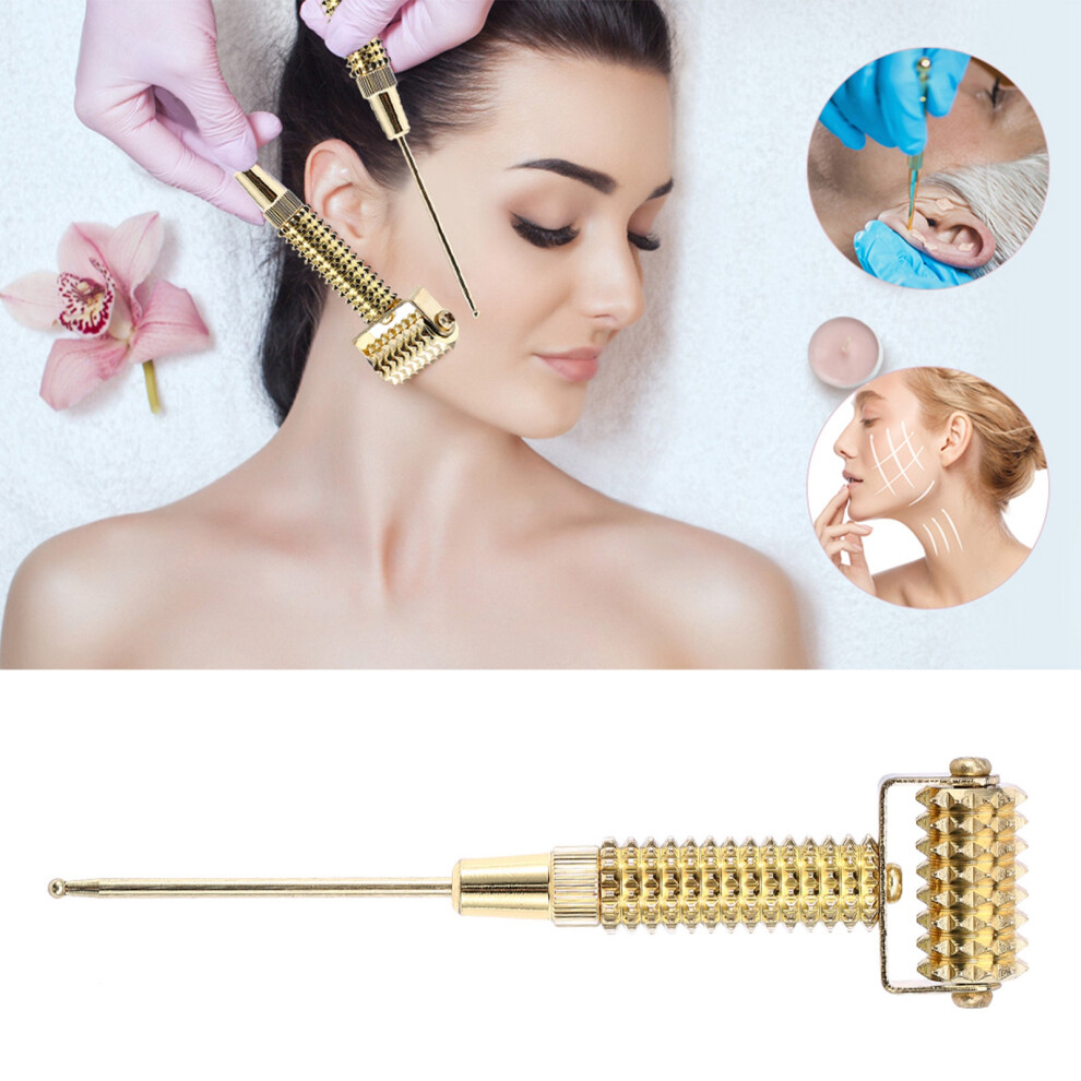 Gold Facial & Ear Acupuncture Points Detector With Spring Roller