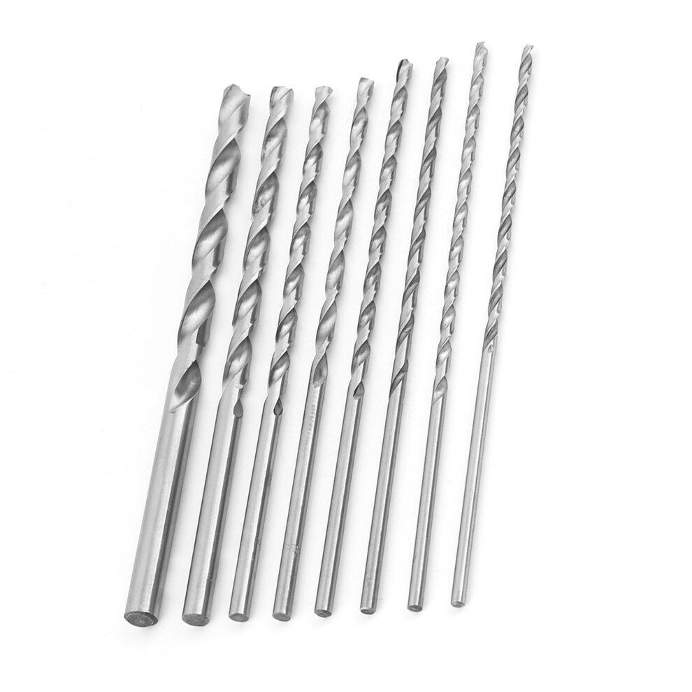 8Pcs High Speed Steel Straight Shank Twist Drill Bits 4-10Mm For Wood Drilling 7671362972057
