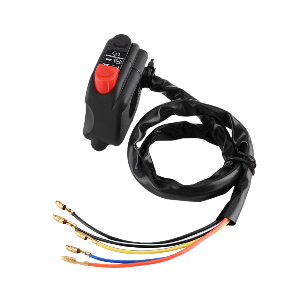 Motorbike Handlebar Switch Assembly 7/8 Inch On Off With Connecting Wires 4641362973470