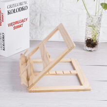 Multi-Functional Wooden Cookbook & Book Stand, Adjustable, 30x23.5 cm