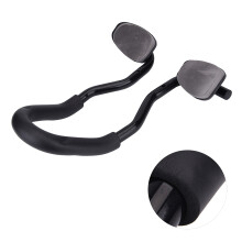 Stable Aluminum Alloy Bicycle Rest Handlebar with Sponge Cushion, 40cm Black