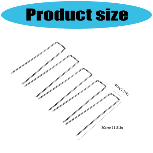 25pc Rust Resistant Reusable Garden U Clip Stabilizers Staple 2