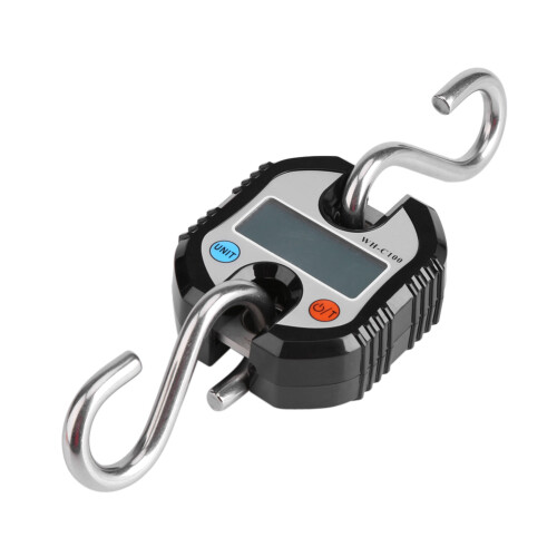 Digital Hook Hanging Scale by WeiHeng 150kg Max LCD Screen in Black 1