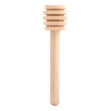 Natural Wood Honey Dippers, Optimal Drizzling Tool For Viscous Liquid Dispense, Healthy Non-Toxic Mini Honey Dipper Stirrer With Deep Grooves Design F