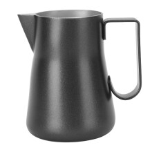 Jarra de leche para latte art con revestimiento antiadherente de primera calidad, mango ergonómico, diseño antigoteo con boca afilada, gruesa y
