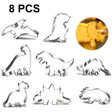 Ensemble d'emporte-pièces dinosaures en acier inoxydable, idéal pour les fêtes, 11 pièces