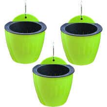 Self-Watering Wall Mounted Plant Pots, Automatic Watering Hanging Flower Pot with Double Layer Design for Water Storage, High-quality Plastic Material