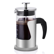 Cafetera de émbolo resistente al calor con marco de acero inoxidable 304, cafetera de émbolo con vidrio de borosilicato y filtro ultrafino.