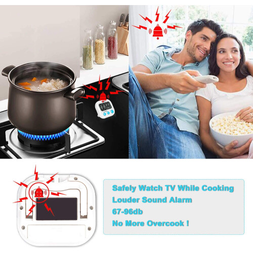 Versatile Digital Kitchen Timer, Silent Classroom Timer Retractable Stand for Flexible Placement, 2 Pack, Energy Efficient for Immediate Use 1