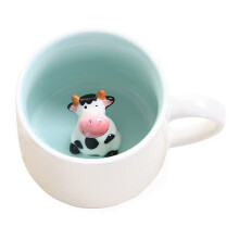 Cană cu figurină lucrată manual, animal 3D în interior cu design unic pentru un cadou perfect, cană ceramică cu cadou creativ potrivită pentru