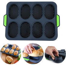Mestre kunsten å bake fransk, silikonbaguettform av profesjonell kvalitet, fleksibel og slitesterk, enkel å rengjøre, tåler oppvaskmaskin, stek