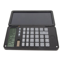 12-stelliger 15-cm-Tischrechner mit Notizblock, Dualer Stromversorgung, Silence Schwarz