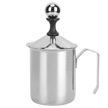 Spieniacz do kawy, ręczny, dwuwarstwowy, z siatki ze stali nierdzewnej, do cappuccino, latte, do domu, kuchni, kawiarni, szybkiego tworzenia pianki