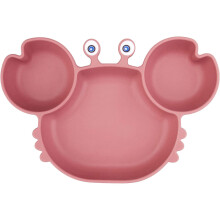Assiette à ventouse en silicone au design mignon pour bébé, facile à nettoyer, compatible lave-vaisselle et micro-ondes, conçue pour les enfants