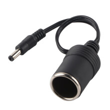 DC 5,5 x 2,1 mm weibliches Stecker zu Zigarettenanzünderbuchse, Stromkabel 30 cm