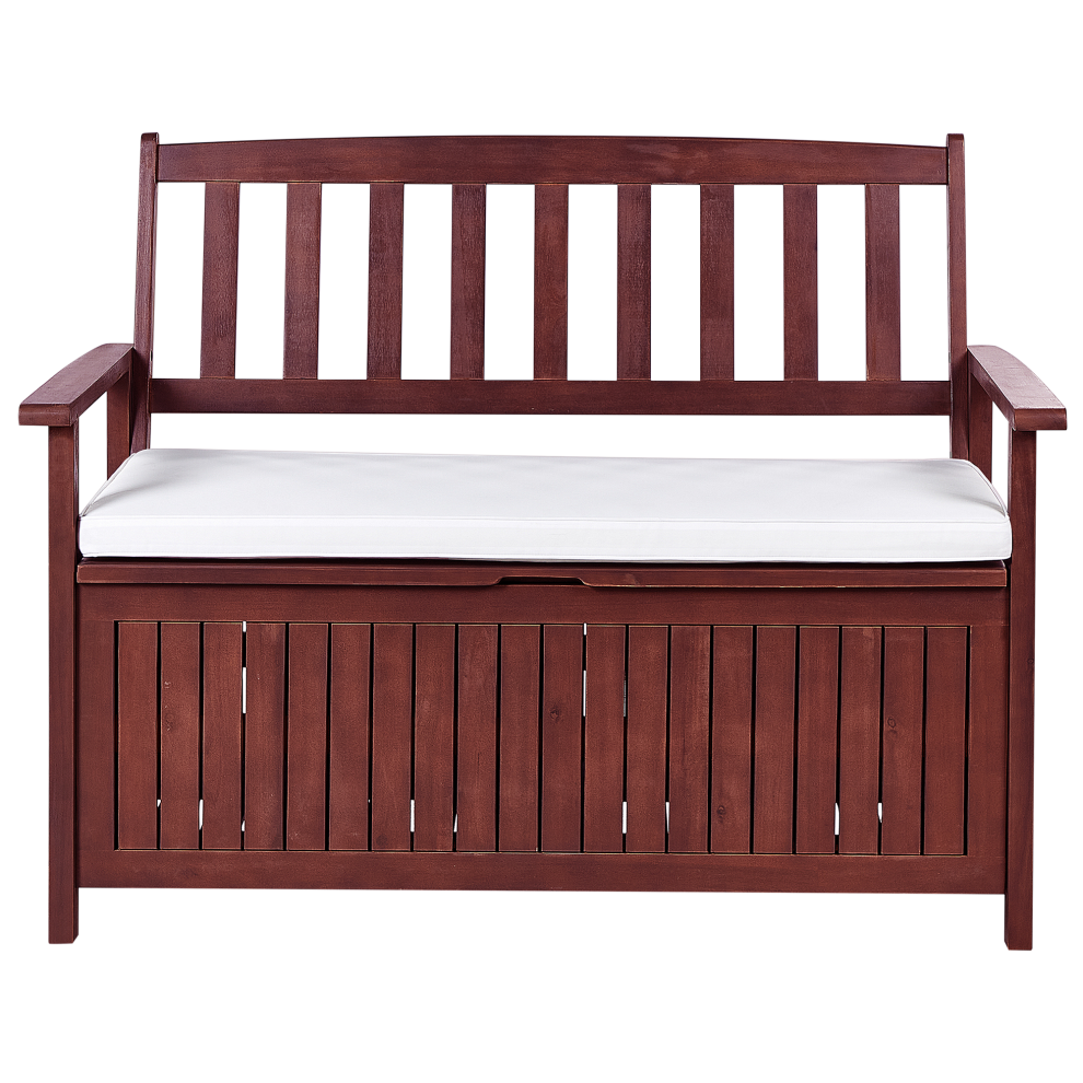 Garden Bench with Cushion SOVANA 120 cm with Storage Acacia Wood White-image-OPC-PDHYDJ8-NEW