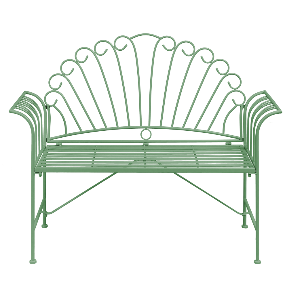 Garden Bench CAVINIA 125 cm Metal Green-image-OPC-PJVJ57D-NEW