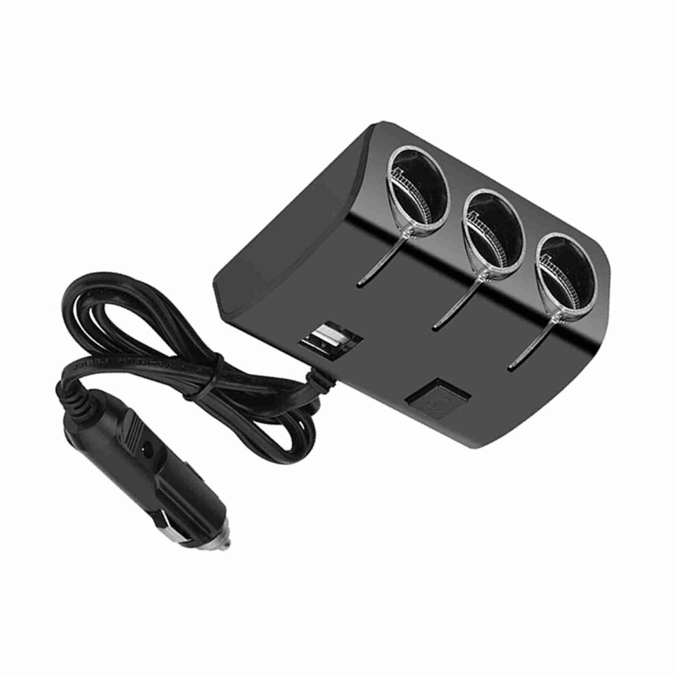 Auto 3 Way Cigarette Lighter Socket Splitter With Dual Usb Charging Ports 4401362977799