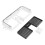 ABS Shower Rod Storage Shelf with Drip Tray Practical Bathroom Organizer 3