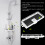 ABS Shower Rod Storage Shelf with Drip Tray Practical Bathroom Organizer 14