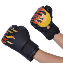 Kinder Kickboxen Kampf Handschuhe zum Schlagen und Greifen Training Schwarz